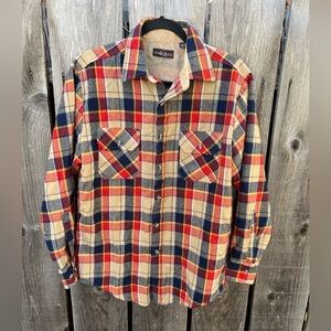 Men's Vintage Northwest Territory Flannel Muliticolor Plaid M Korea Lumber PNW